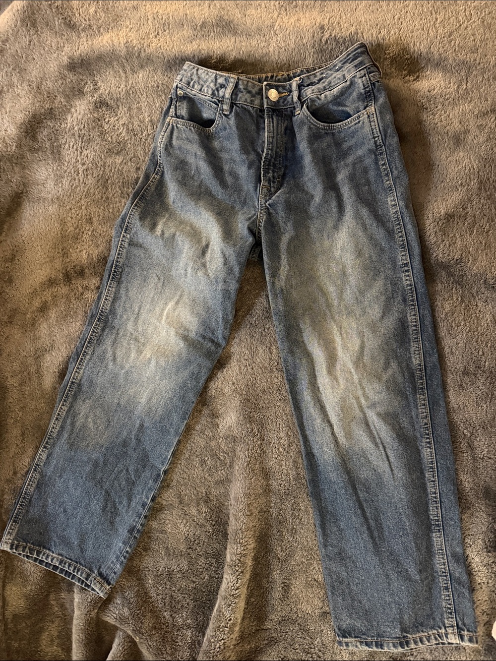 H&M Faded Blue Straight Jeans
